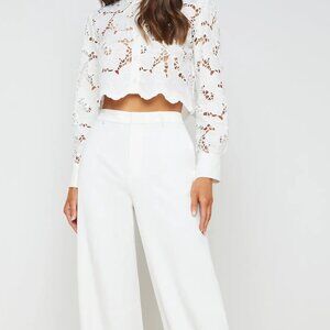 L'agence Livvy Straight Leg Trouser White